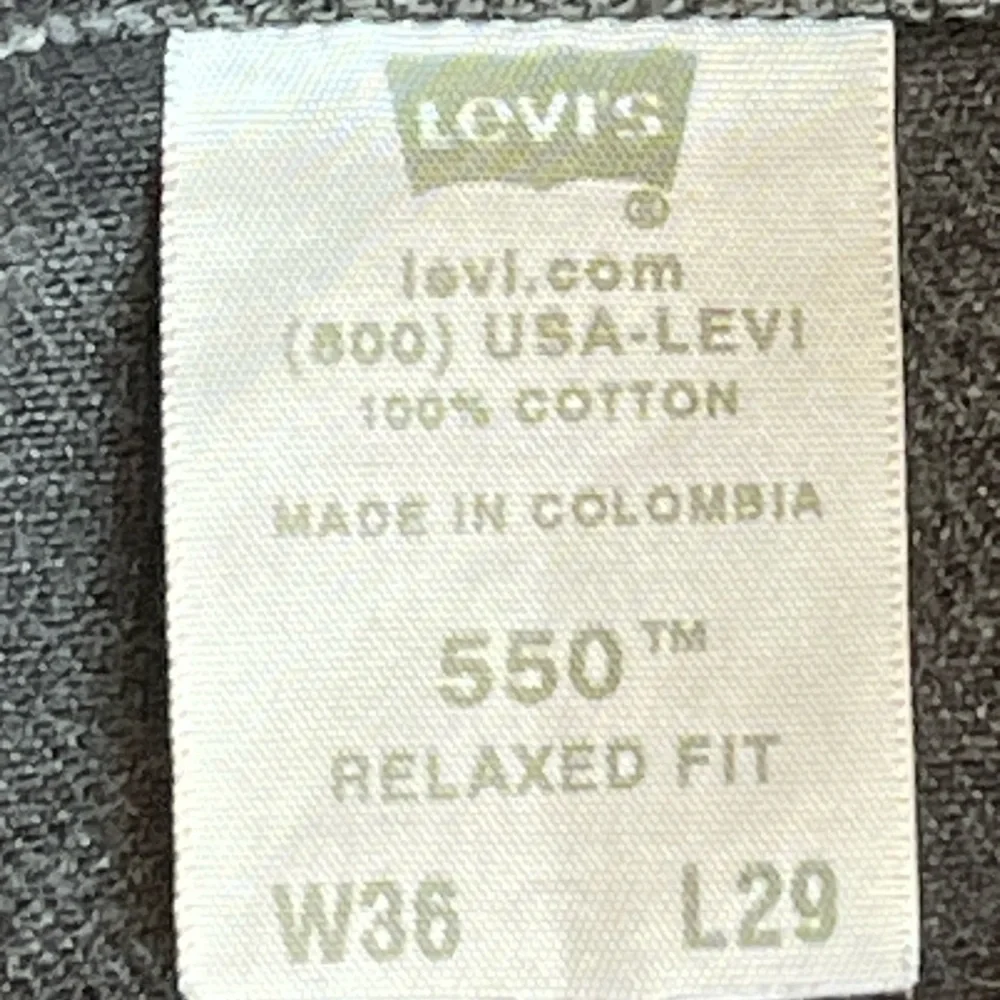 Levi’s 550 classic straight leg denim men’s jeans black 34 waist zipper fly